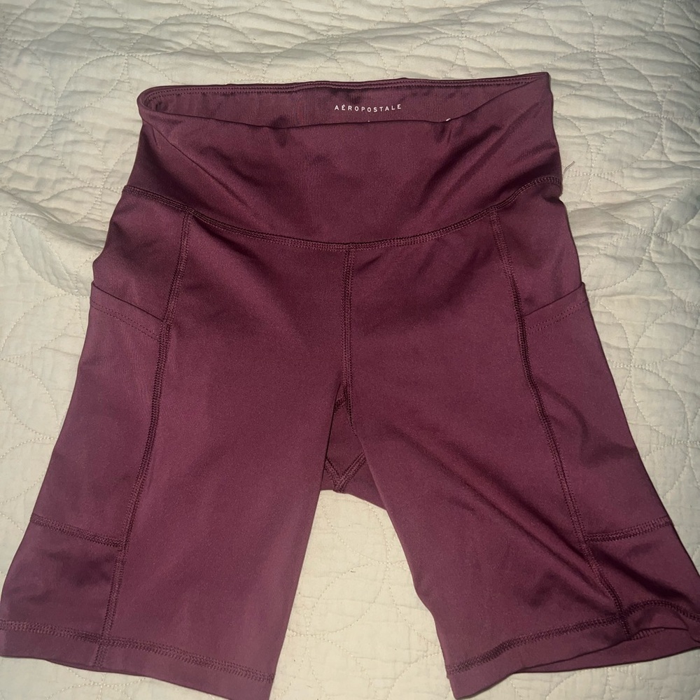 Aeropostale Women's Dark Red Bike Shorts